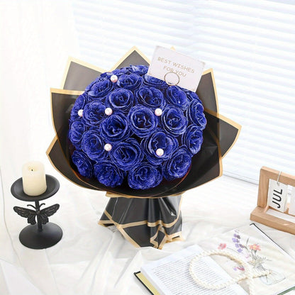 Artificial Flowers Flash-Shine Rose Bouquet in 24 or 36-Piece Sets across Five Color Options