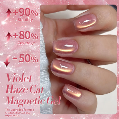 Gel Nail Polish BORN PRETTY MY45 Nude-Gold Magnetic Cat-Eye in 10ml with UV/LED Soak-Off Formula