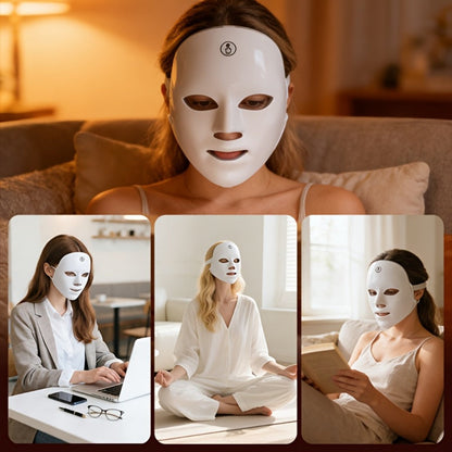 7 Color Photon LED Facial Device for Bath Time, Home Spa and Personal Care, with the Listed Configuration