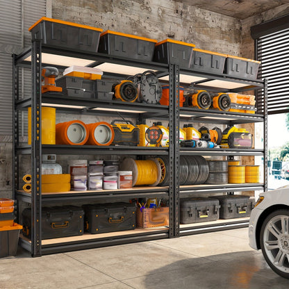 5-Tier Garage Shelving Unit with Adjustable Steel Shelves in Three Size and Capacity Options for Garage, Basement or Workshop