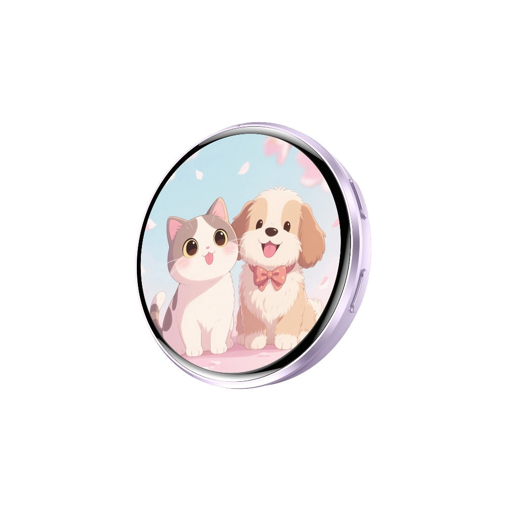 Electronic Anime Badge with Display Screen, Dynamic Touch, High Frame Rate, 600mAh Battery, Bluetooth 6.0 & USB Magnetic Charging