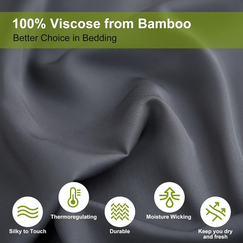 Bamboo Bed Sheets Set Twin Full Queen King for Entryways, Bedrooms and Living Spaces, with the Listed Configuration