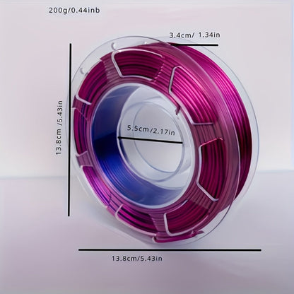 3D Printer Filament Glow PLA 1.75mm 200g Spool in Luminous Green or Blue for Light-Reactive Color Effects