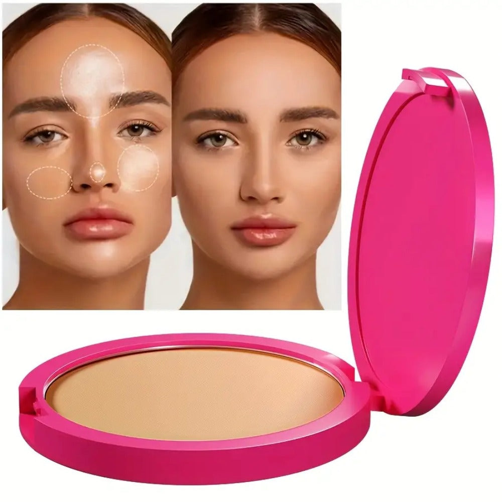 Waterproof Powder Foundation Matte Full Coverage Non-Cakey Formula 0.31oz Compact – Shine, for Makeup, Travel and Everyday Vanity Use