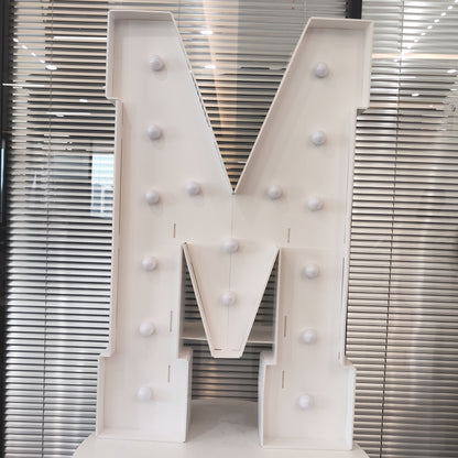 LED Letter Lights 4FT Tall Marquee Letter Lights A-Z Alphabet Light Up Letters with Cool White LED for Wedding