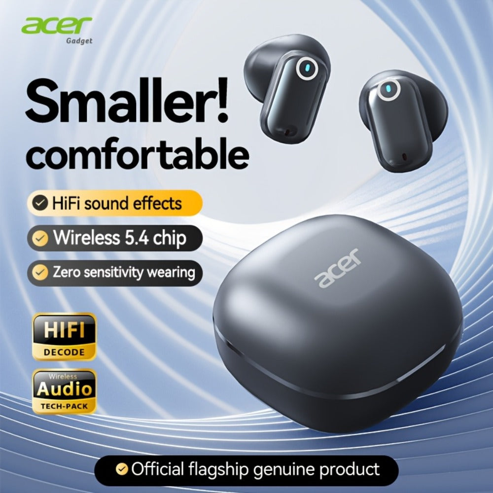 Wireless Earbuds Acer OHR501 Bluetooth 5.4 Semi-In-Ear with Touch Controls, Type-C Case and Eight Colors