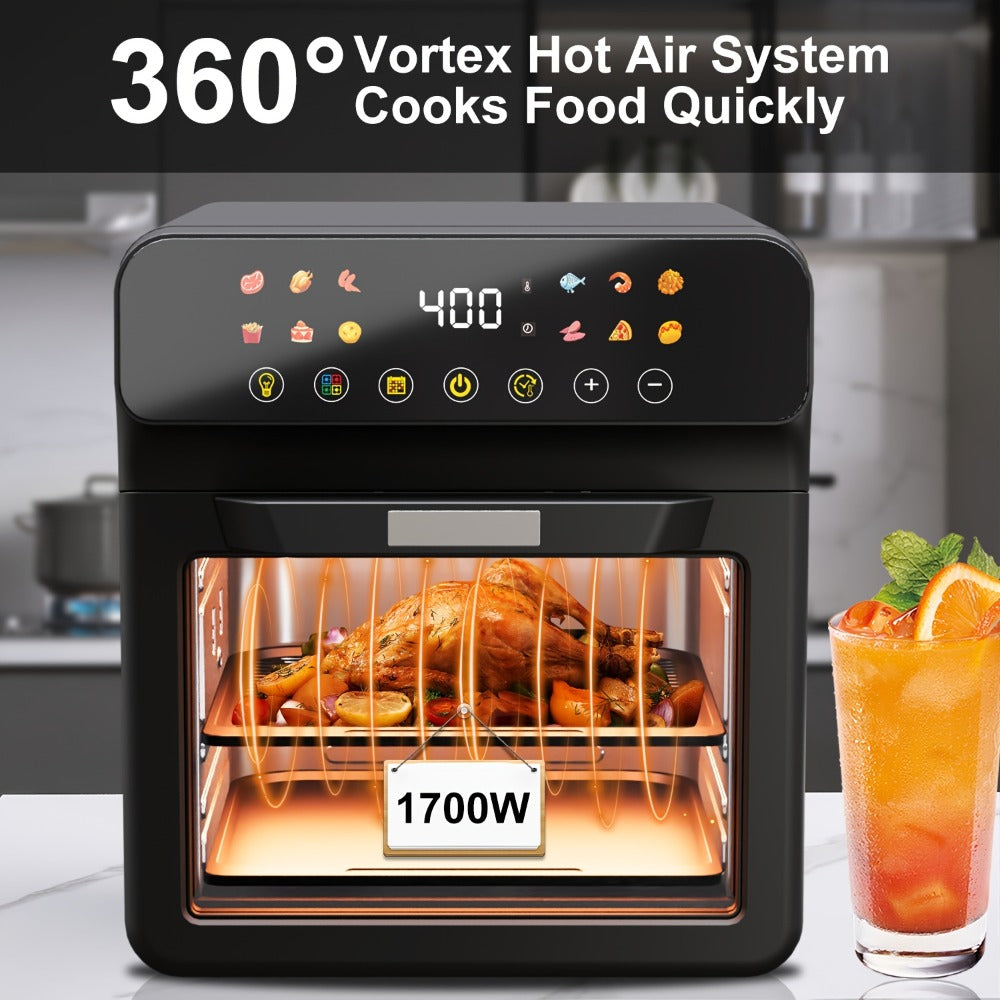 Air Fryer Toaster Oven Combo Extra Large, 12-Quart Countertop Convection Oven with Digital Touchscreen