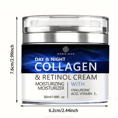 Collagen Face Cream with Retinol Hyaluronic Acid Day Night Deeply Nourishing Wrinkle Skin Care for Women Men All Skin Types 50ml 100ml