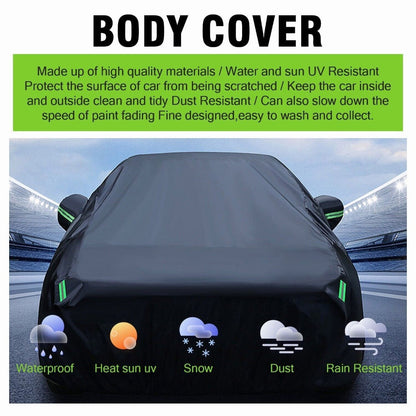 All Weather Car Cover for Sedan & Coupe 185"x69"x59" – Outdoor UV, Rain, Snow & Hail Protection for Toyota Camry, Honda Accord
