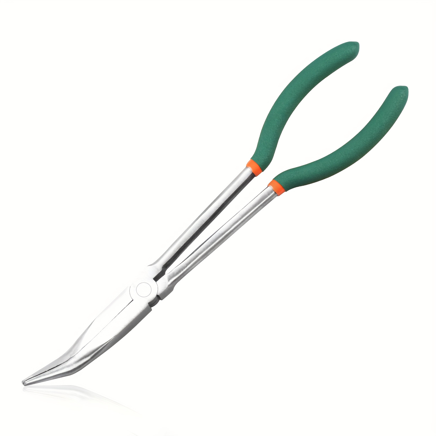 Long Nose Fishing Pliers 11 Inch 45-Degree Angle Bent Tip – O-Ring Hook Remover Needle Nose Pliers for Saltwater Freshwater Fishing