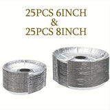 25Pcs 6Inch + 25Pcs 8Inch