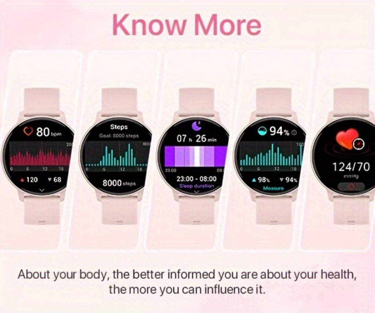 Smartwatch Voice Assistant for Women 1.39" Full Touch – Siri & Google, Wireless Calling, 100+ Sport Modes, Fitness Tracker, Weather