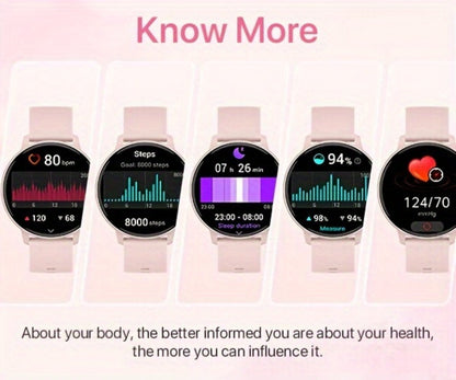 Smartwatch Voice Assistant for Women 1.39" Full Touch – Siri & Google, Wireless Calling, 100+ Sport Modes, Fitness Tracker, Weather