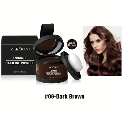 Hairline Shadow Powder Kit with Brush – Waterproof Hairline Concealer & Hair Root Touch Up Powder | Instant Fuller-Looking Hairline | 6