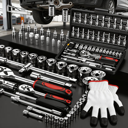 Automotive Mechanic Tool Set in 53-Piece, 325-Piece or 47-Piece with Gloves Checkout Options