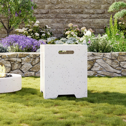 Gas Fire Pit Table Outdoor Propane Fire Pit 16" Round Patio Firepit Table 50000 BTU Electronic Ignition for Backyard Garden Pool Party
