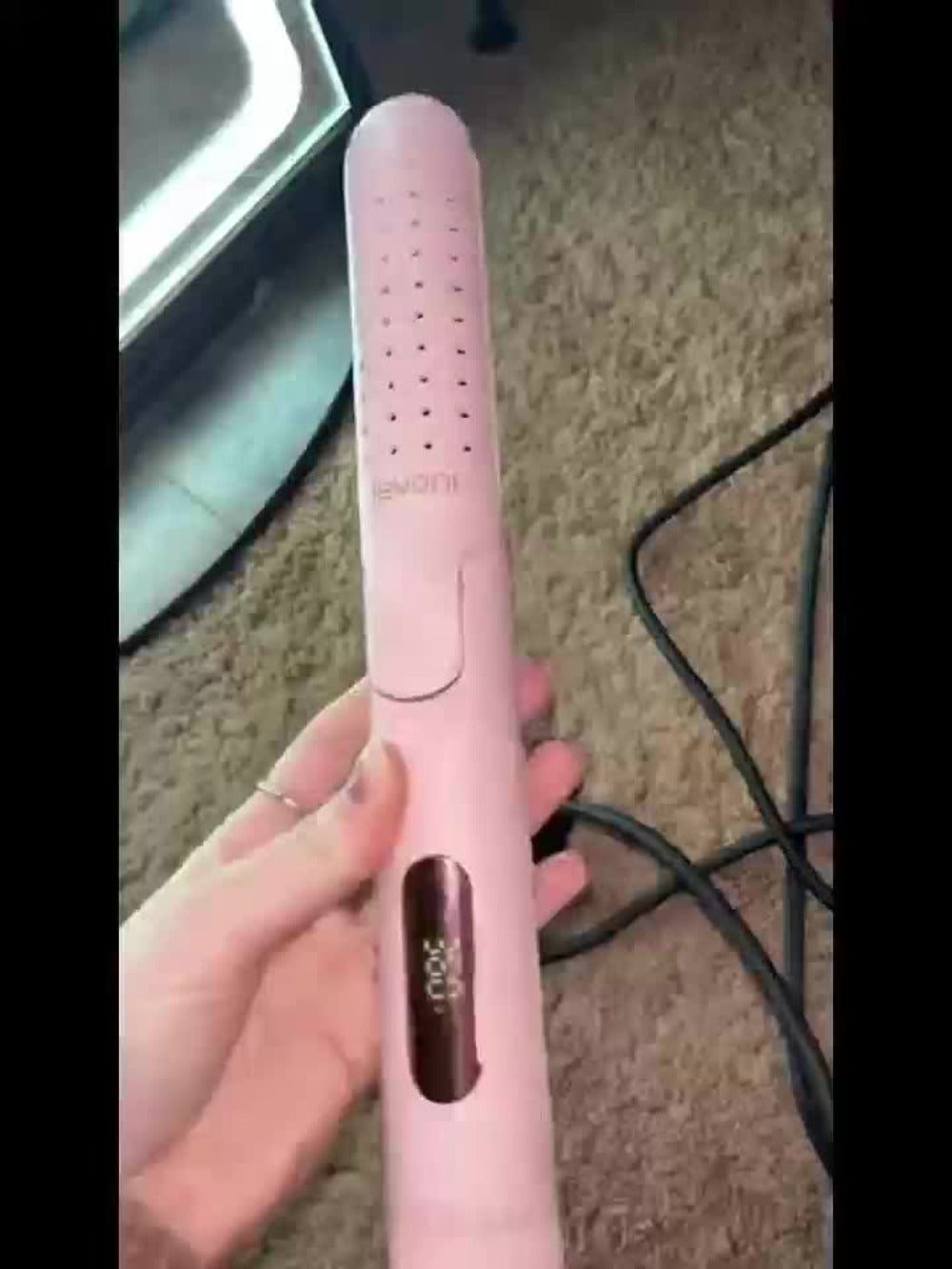 2-in-1 Curling Iron & Hair Straightener 360° Adjustable 5-Level Hot Cold Air Dual Voltage, for Home, Travel and Salon Hair Styling