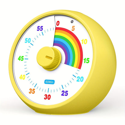 Visual Countdown Timer 60 Minute – Silent Operation Time Management Clock for Classroom, Office, Kitchen & Desktop