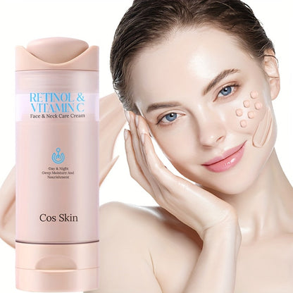 Face Cream Retinol and Vitamin C Formula with Lightweight, Fast-Absorbing Finish for Morning or Night Use
