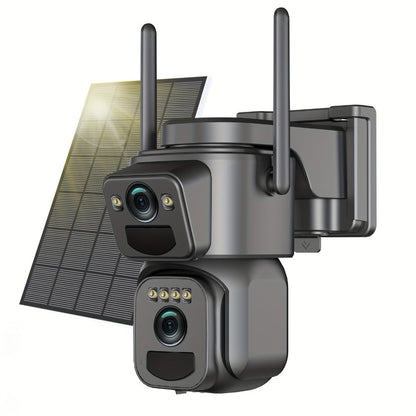 Security Camera QW8 2K Solar Model with 10x Optical Zoom, 360 PTZ, Color Night Vision and IP66