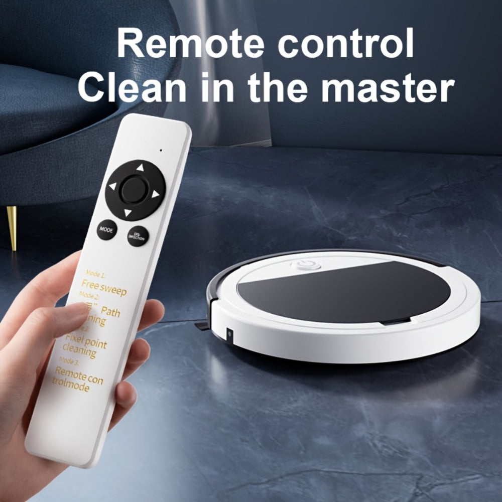 Robot Vacuum Cleaner 3-in-1, 2000Pa Powerful Suction, 150-Min Runtime, Auto Floor Cleaning for Pet Hair