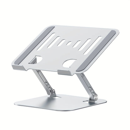 Foldable Laptop Stand with Vented Metal Tray, Dual-Hinge Riser and Three 10-16.5 Inch Source Options