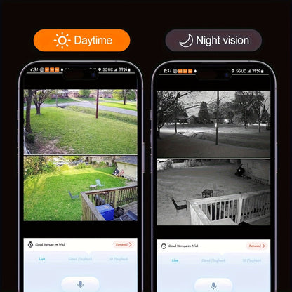 Security Camera 8MP Dual-Lens PTZ Model with 360 Panoramic View, Full-Color Night Vision and IP66