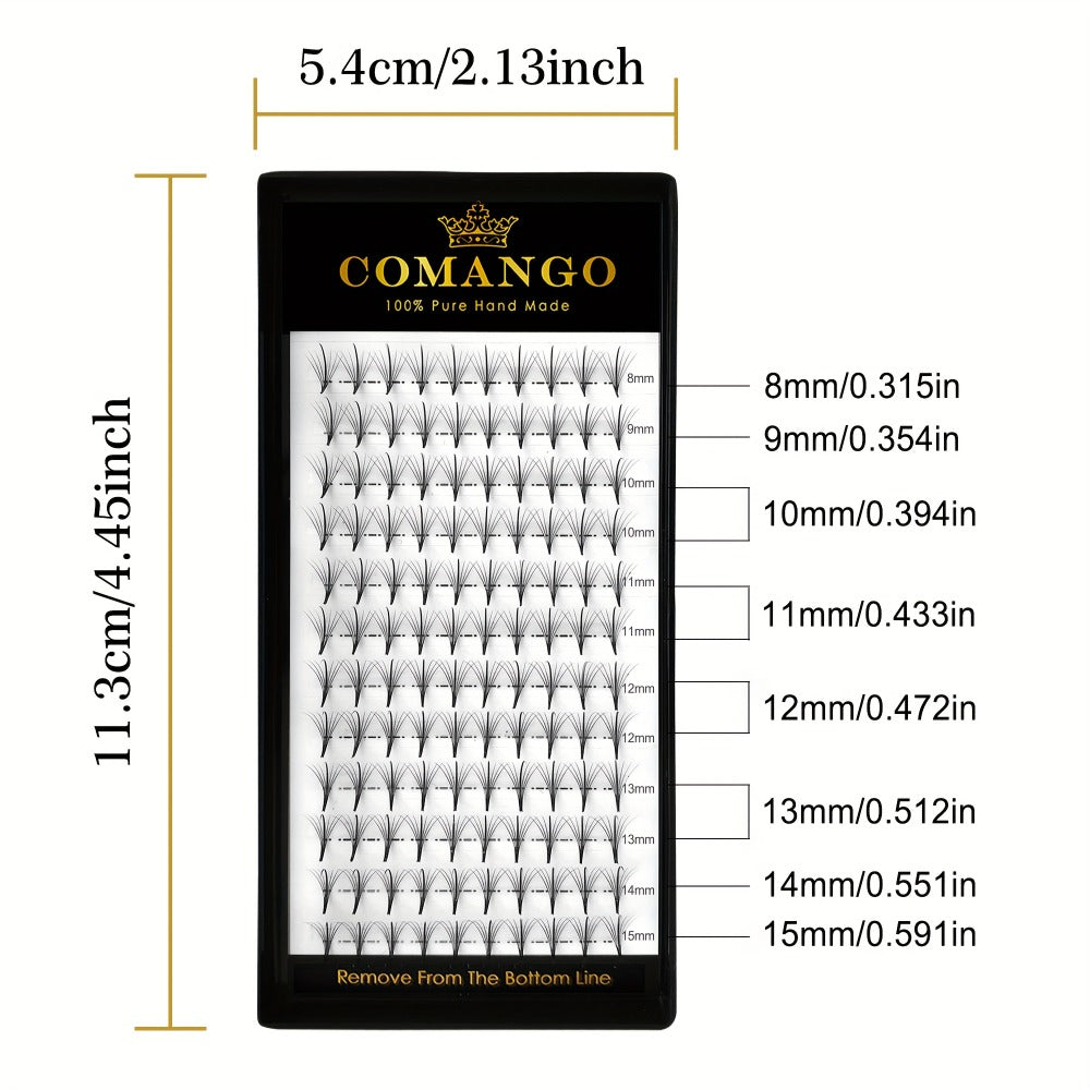 120-Fan Tray Premade Volume Lash Extensions 5D 7D 9D Wispy Faux Mink Eyelash Extensions C D Curl Mix 8-15mm