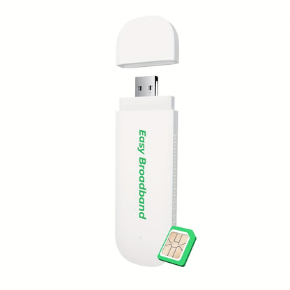 EIOTCLUB 4G LTE USB WiFi Dongle Portable Hotspot - Pre-Installed SIM & 1GB Trial Data, 150Mbps, Supports 10 Devices