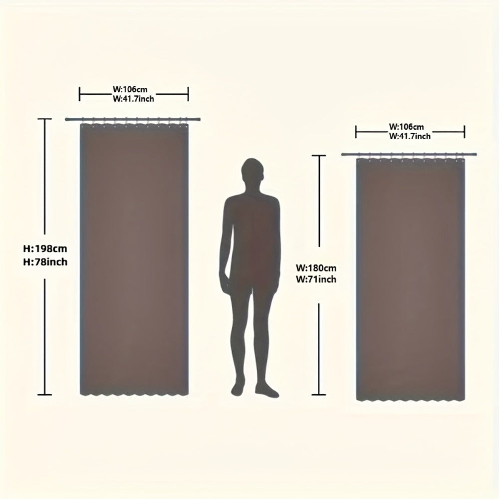 Magnetic Room Divider Curtain Doorway – Rodless Bohemian Striped Door Curtain, 210GSM Thickened Polyester
