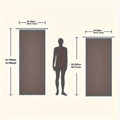 Magnetic Room Divider Curtain Doorway – Rodless Bohemian Striped Door Curtain, 210GSM Thickened Polyester