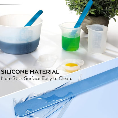 Silicone Resin Measuring Cup Kit, DIY Epoxy Resin Craft Tools Set for Jewelry Making, Slime, Casting & Pouring