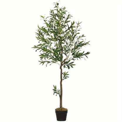 Artificial Olive Tree with Black or White Pot in 6 and 8 Foot Height Checkouts for Indoor Decor