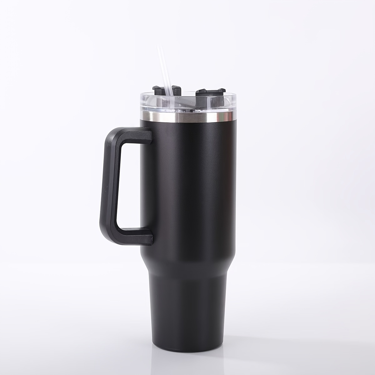 Insulated Tumbler 40oz with Handle & Straw Lid – Double-Wall Vacuum 304 Stainless Steel Travel Cup, Leakproof & Rustproof