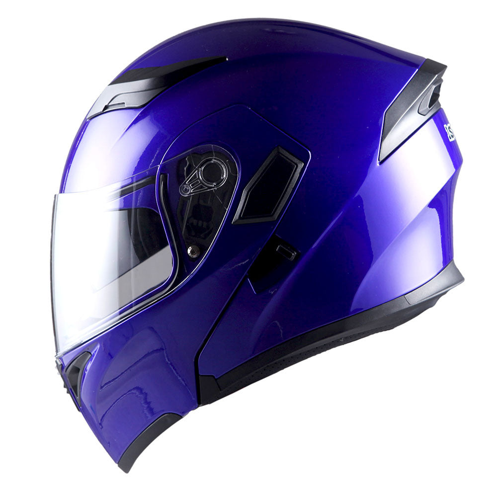 Motorcycle Helmet Modular Flip-Up Full-Face Shell with Dual Visors, S-XL Sizes and Arrow, Storm or Glossy Styles