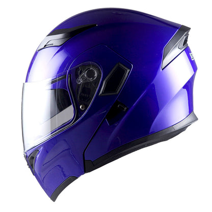 Motorcycle Helmet Modular Flip-Up Full-Face Shell with Dual Visors, S-XL Sizes and Arrow, Storm or Glossy Styles