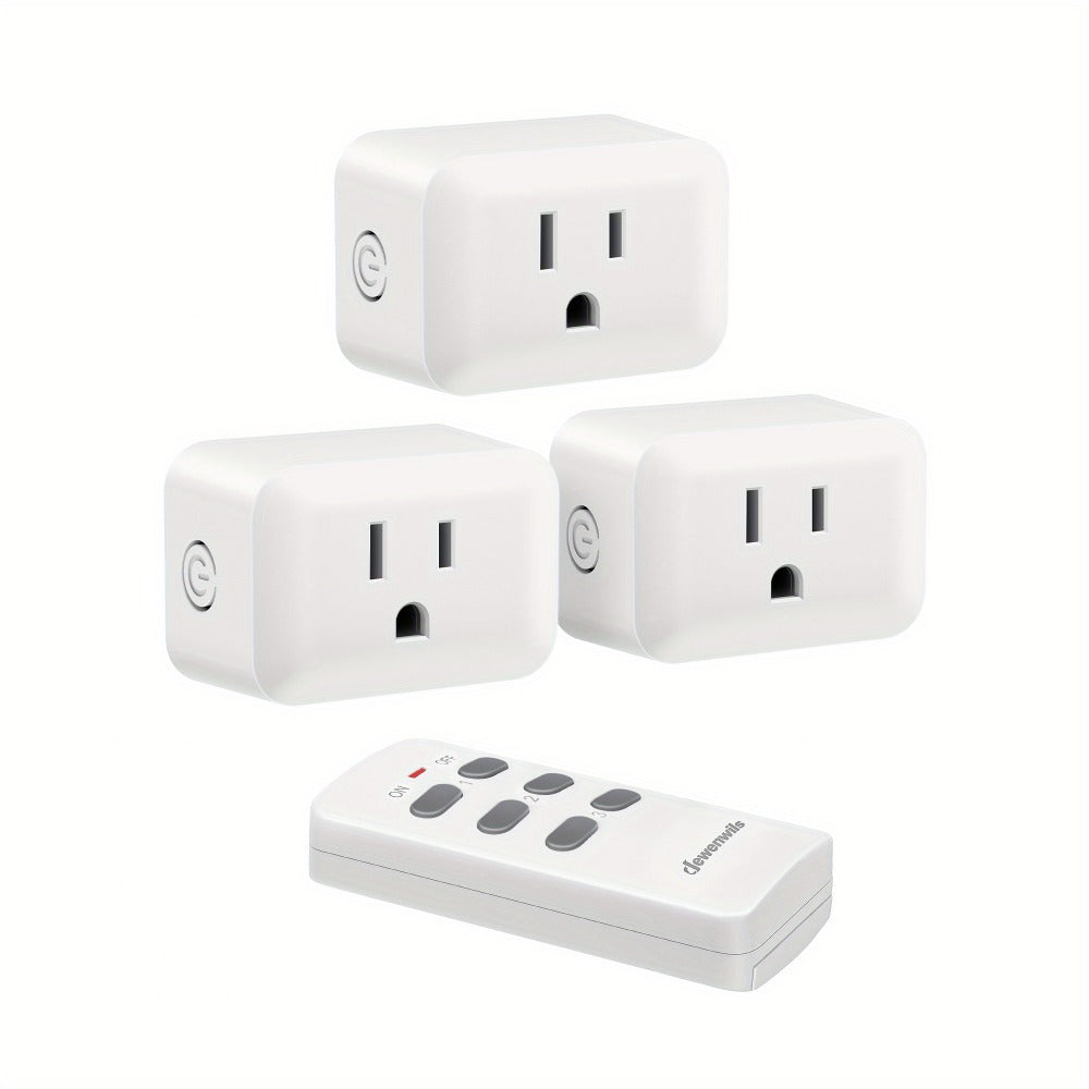 Wireless Remote Control Outlet Switch 100ft RF Range Programmable Expandable Plug-in Remote for Entryways, Bedrooms and Living Spaces