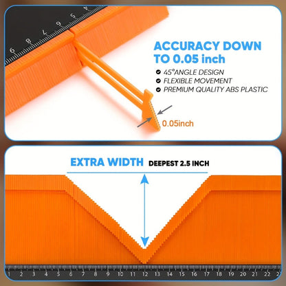 Contour Gauge Profile Tool with Lock – 6 Inch & 11 Inch Shape Duplicator for Flooring, Tile, Woodworking, Carpet Cutting & Irregular Shape