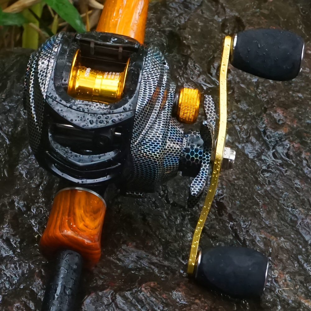 Lightweight Baitcasting Reel with Magnetic Brake System – 22LB Max Drag, Ergonomic Handle, Saltwater Freshwater Fishing Reel for Bass Trout