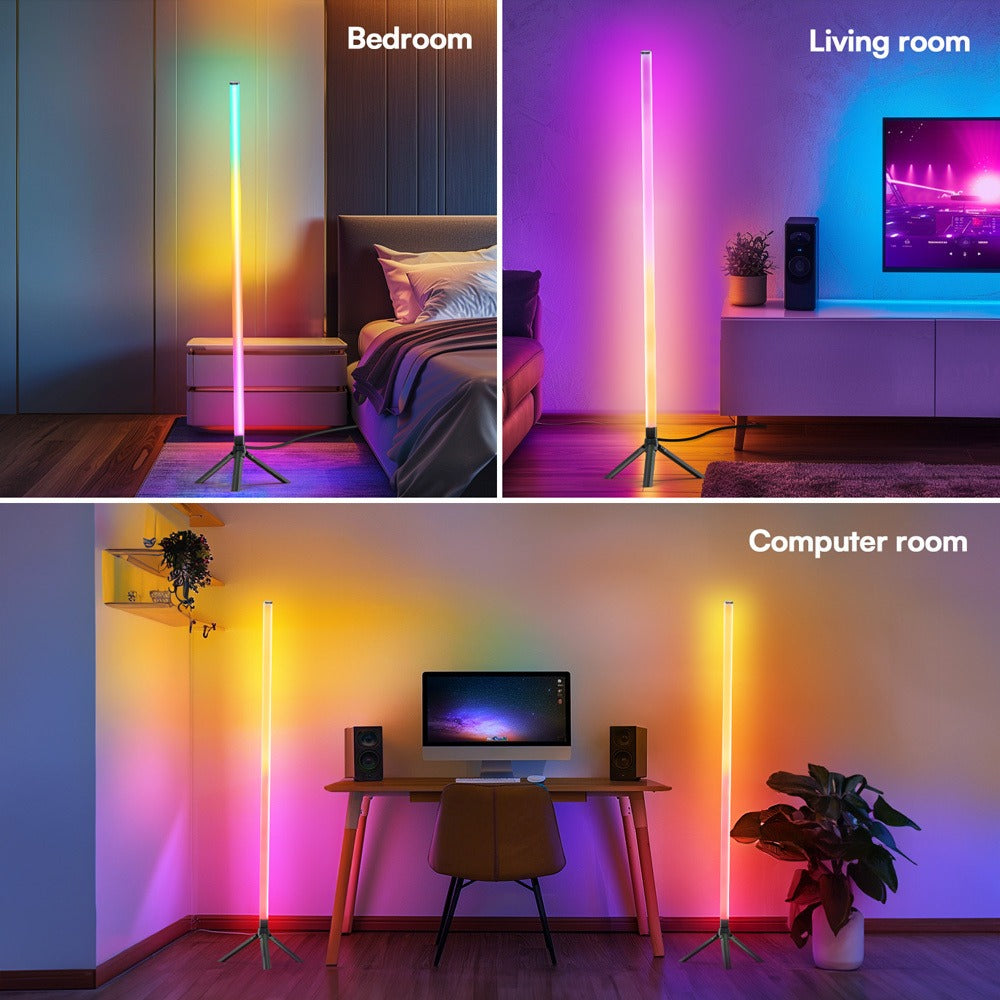RGB Tube Light with Stand, Smart App & Remote Control, Music Sync Color Changing, Timing, USB Powered for DJ Lighting
