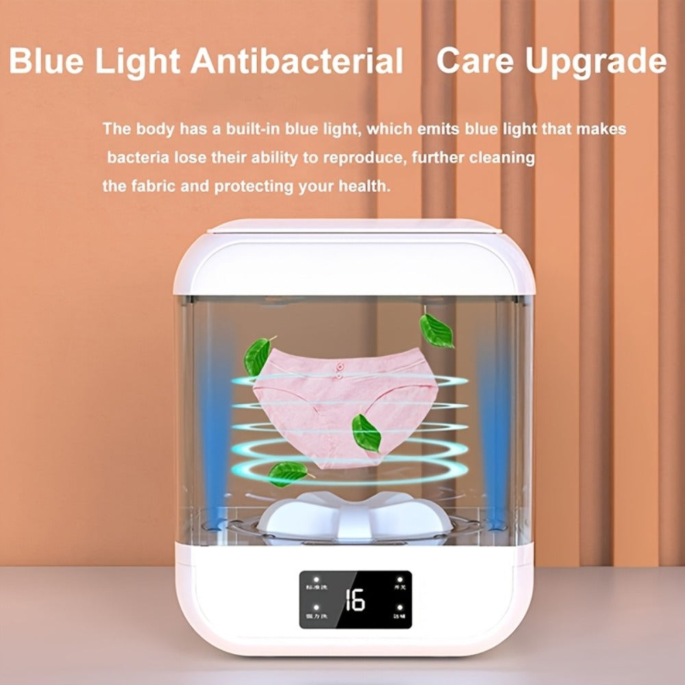 Mini Washing Machine Pure Copper Motor High Torque 4 Washing Modes Portable Washer for Entryways, Bedrooms and Living Spaces