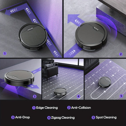 Robot Vacuum Cleaner Mop Combo 5000Pa Max Suction 2-in-1 with App & Voice Control - Scheduled Cleaning