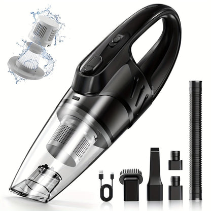 Model 807 Cordless Car Vacuum Cleaner with 6000Pa Pictured Rating, Five Accessories and Six Color Configurations
