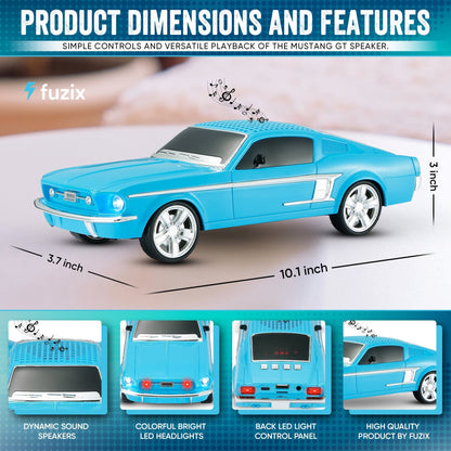 Fuzix WS-1967 Classic Car Bluetooth Speaker with LED Lights | Retro Replica Wireless Stereo, FM Radio, USB/TF/AUX, Built-in Mic