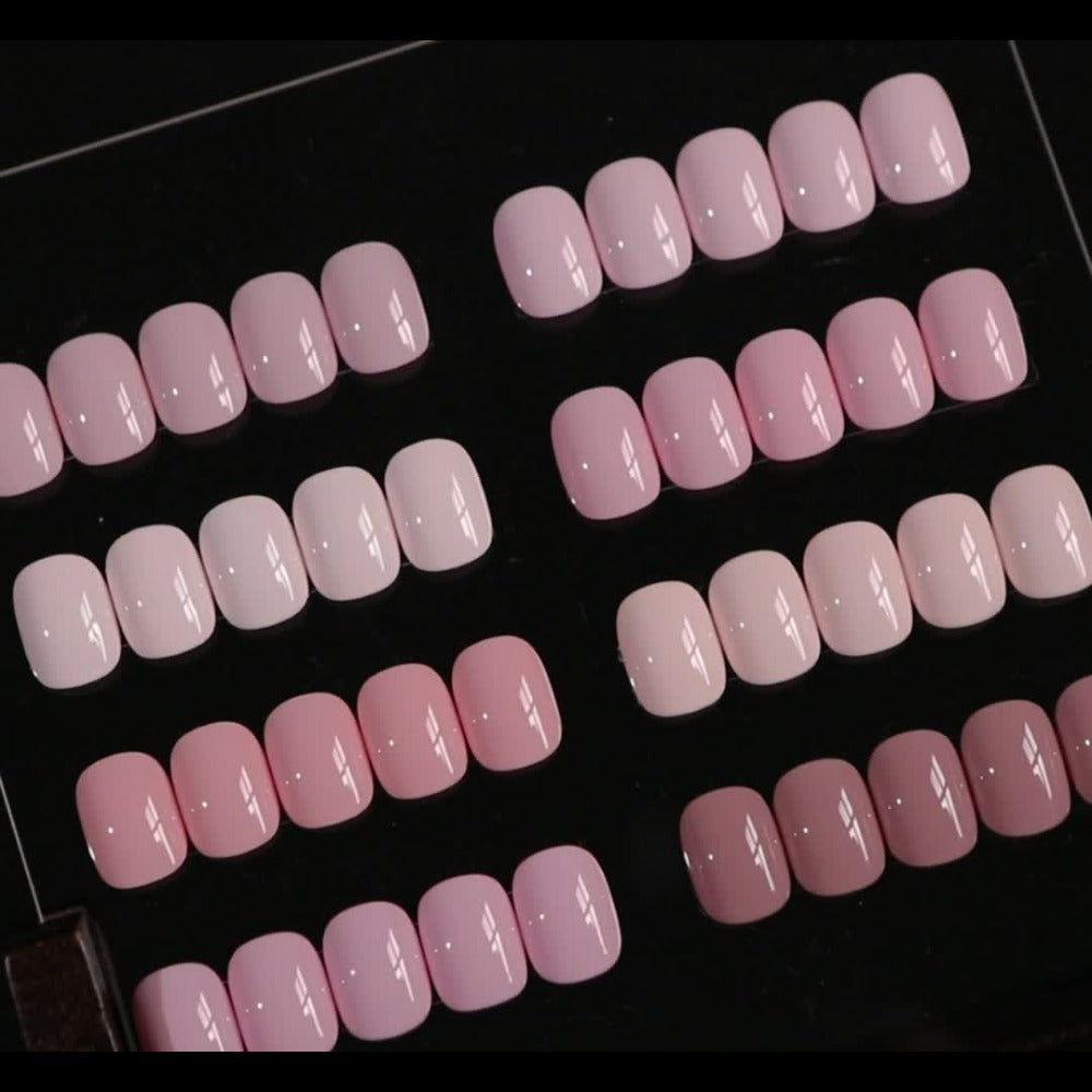 Gel Nail Polish 8-Color Gentle Pink Set in 0.51oz Bottles with Shades 001-008 and LED Soak-Off Cure for Nail Art