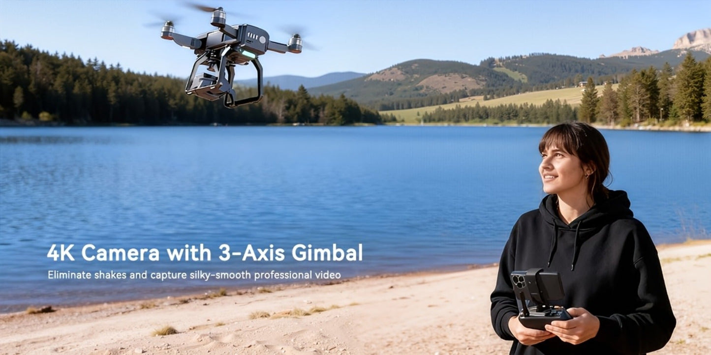 Bwine F7GB2 4K GPS Drone with 3-Axis Gimbal with the Listed Color, Size or Set Options for Everyday Use