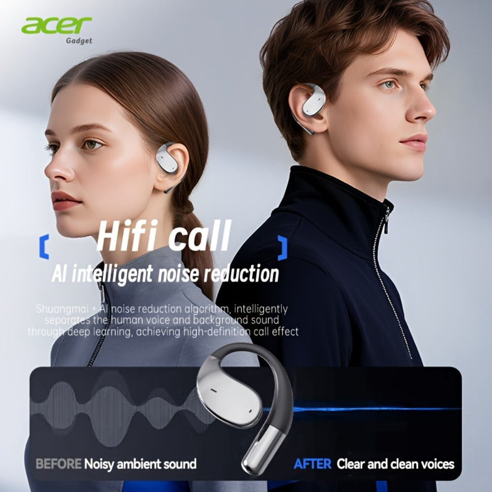 Acer TWS In-Ear Earbuds Noise Canceling Touch Control Sports Wireless Headphones Long for Bedside Audio, Alarms and Room Entertainment