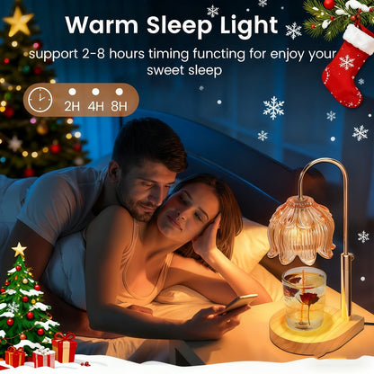 Candle Warmer Lamp Adjustable Height Dimmable Flameless Scented Wax Melt Vintage Iron for Everyday Face, Beard and Body Grooming