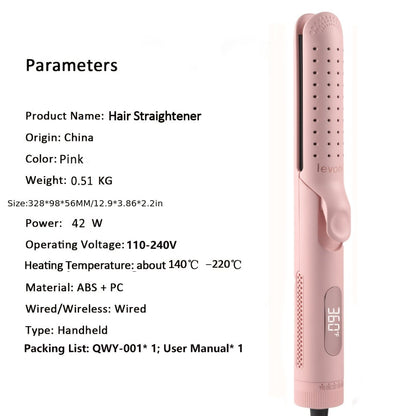 2-in-1 Curling Iron & Hair Straightener 360° Adjustable 5-Level Hot Cold Air Dual Voltage, for Home, Travel and Salon Hair Styling