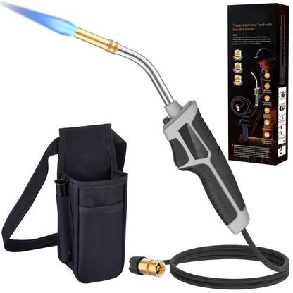 Trigger-Start Propane Torch Kit with 5 ft Hose and Holster or Cylinder Clip Configuration for Work Areas